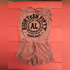 Title: Girls Size Small Romper “Eighteen Fifty Orange Beach” Graphic One Piece